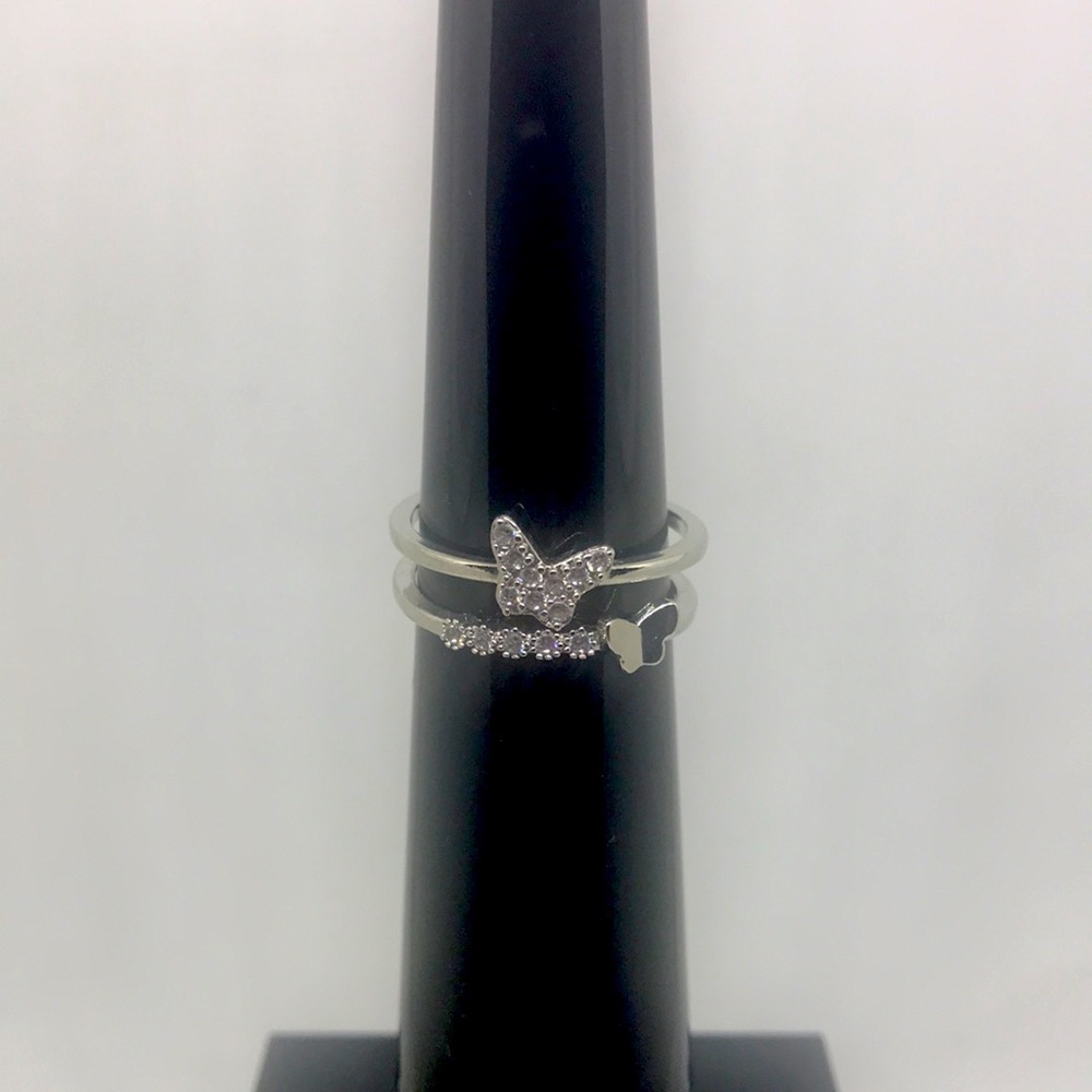 NWOT | Silver | Butterfly | Rhinestone | Hua Cheng | TGCF | Adjustable Ring